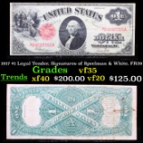 1917 $1 Legal Tender, Signatures of Speelman & White, FR39 Grades vf++