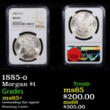 NGC 1885-o Morgan Dollar $1 Graded ms65+ By NGC