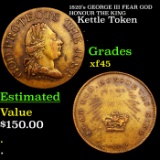 1820's GEORGE III FEAR GOD HONOUR THE KING MEDAL by Kettle Grades xf+