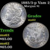 1885/5-p Vam 2 Morgan Dollar $1 Grades Select Unc