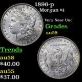 1896-p Morgan Dollar $1 Grades Choice AU/BU Slider