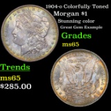 1904-o Colorfully Toned Morgan Dollar $1 Grades GEM Unc