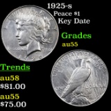 1925-s Peace Dollar $1 Grades Choice AU