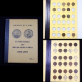 Partial Indian & Flying Eagle Cent Book 1858-1909 32 coins