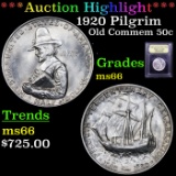 ***Auction Highlight*** 1920 Pilgrim Old Commem Half Dollar 50c Graded GEM+ Unc By USCG (fc)