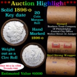 ***Auction Highlight*** Full solid date 1896-o Morgan silver $1 roll, 20 coins (fc)