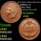 1873 Closed 3 Minor Mint Error Indian Cent 1c Grades xf