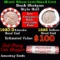 Mixed small cents 1c orig shotgun roll, 1920-d Wheat Cent, 1892 Indian cent other end, Seal Strong W