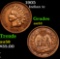 1905 Indian Cent 1c Grades Select AU