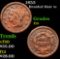 1853 Braided Hair Large Cent 1c Grades f+