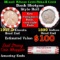 Mixed small cents 1c orig shotgun roll, 1917-d Wheat Cent, 1899 Indian cent other end, Seal Strong W