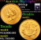 ***Auction Highlight*** 1855-p Gold Dollar $1 Graded Select+ Unc By USCG (fc)