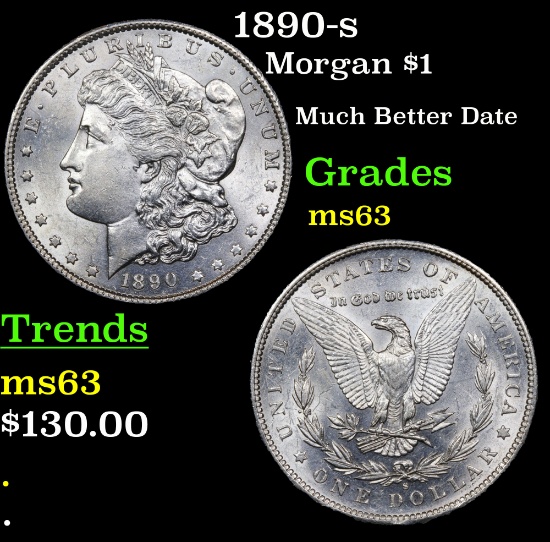 1890-s Morgan Dollar $1 Grades Select Unc