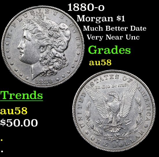 1880-o Morgan Dollar $1 Grades Choice AU/BU Slider