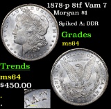 1878-p 8tf Vam 7 Morgan Dollar $1 Grades Choice Unc