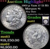 ***Auction Highlight*** 1901-p Vam 17 I3 R5 Morgan Dollar $1 Graded Select Unc By USCG (fc)