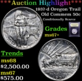 ***Auction Highlight*** 1937-d Oregon Trail Old Commem Half Dollar 50c Graded Gem++ Unc By USCG (fc)