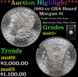 ***Auction Highlight*** 1882-cc GSA Hoard Morgan Dollar $1 Grades GEM+ Unc (fc)