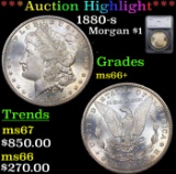 ***Auction Highlight*** 1880-s Morgan Dollar $1 Graded ms66+ By SEGS (fc)