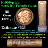 Shotgun Lincoln 1c roll, 1959-p 50 pcs Brandt Wrapper