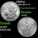 1896-p Morgan Dollar $1 Grades GEM Unc