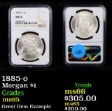NGC 1885-o Morgan Dollar $1 Graded ms65 By NGC