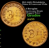 Mid 1800's Philadelphia Token H.Tromenner Phila Grades Choice AU