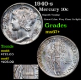 1940-s Mercury Dime 10c Grades Gem++ Unc
