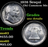 1926 Sesqui Old Commem Half Dollar 50c Grades Unc Details
