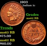 1903 Indian Cent 1c Grades Select Unc RB