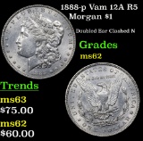 1888-p Vam 12A R5 Morgan Dollar $1 Grades Select Unc