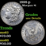 1898-p Morgan Dollar $1 Grades Unc Details