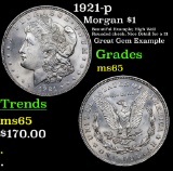 1921-p Morgan Dollar $1 Grades GEM Unc