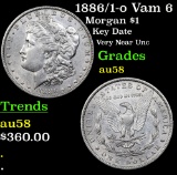 1886/1-o Vam 6 Morgan Dollar $1 Grades Choice AU/BU Slider