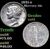 1931-s Mercury Dime 10c Grades Select AU