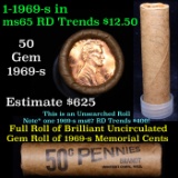Shotgun Lincoln 1c roll, 1969-s 50 pcs Brandt Wrapper