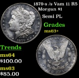 1879-s /s Vam 11 R5 Morgan Dollar $1 Grades Select+ Unc