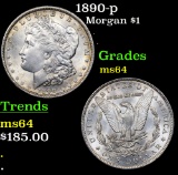 1890-p Morgan Dollar $1 Grades Choice Unc
