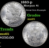 1883-p Morgan Dollar $1 Grades GEM Unc