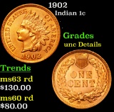 1902 Indian Cent 1c Grades Unc Details