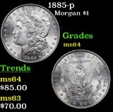 1885-p Morgan Dollar $1 Grades Choice Unc
