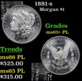 1881-s Morgan Dollar $1 Grades GEM+ PL