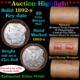 ***Auction Highlight*** Full solid date 1892-s Morgan silver $1 roll, 20 coins (fc)