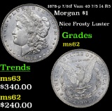 1878-p 7/8tf Vam 40 7/5 I4 R5 Morgan Dollar $1 Grades Select Unc