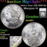 ***Auction Highlight*** 1904-o Vam 35B DDR R6 Morgan Dollar $1 Graded ms66+ By SEGS (fc)