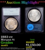 ***Auction Highlight*** PCGS 1882-cc Morgan Dollar $1 Graded ms65 By PCGS (fc)