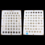 ***Auction Highlight*** Complete Roosevelt Dime Capital Plastic Holder 1946-1969 55 coins (fc)