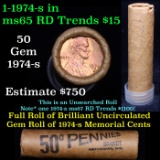 Shotgun Lincoln 1c roll, 1974-s 50 pcs Brandt Wrapper