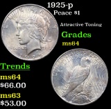 1925-p Peace Dollar $1 Grades Choice Unc