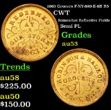1863 Grocers F-NY-890-E-8B R5 Civil War Token 1c Grades Select AU